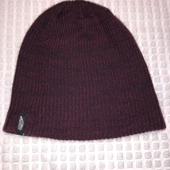 burgundy vans beanie
